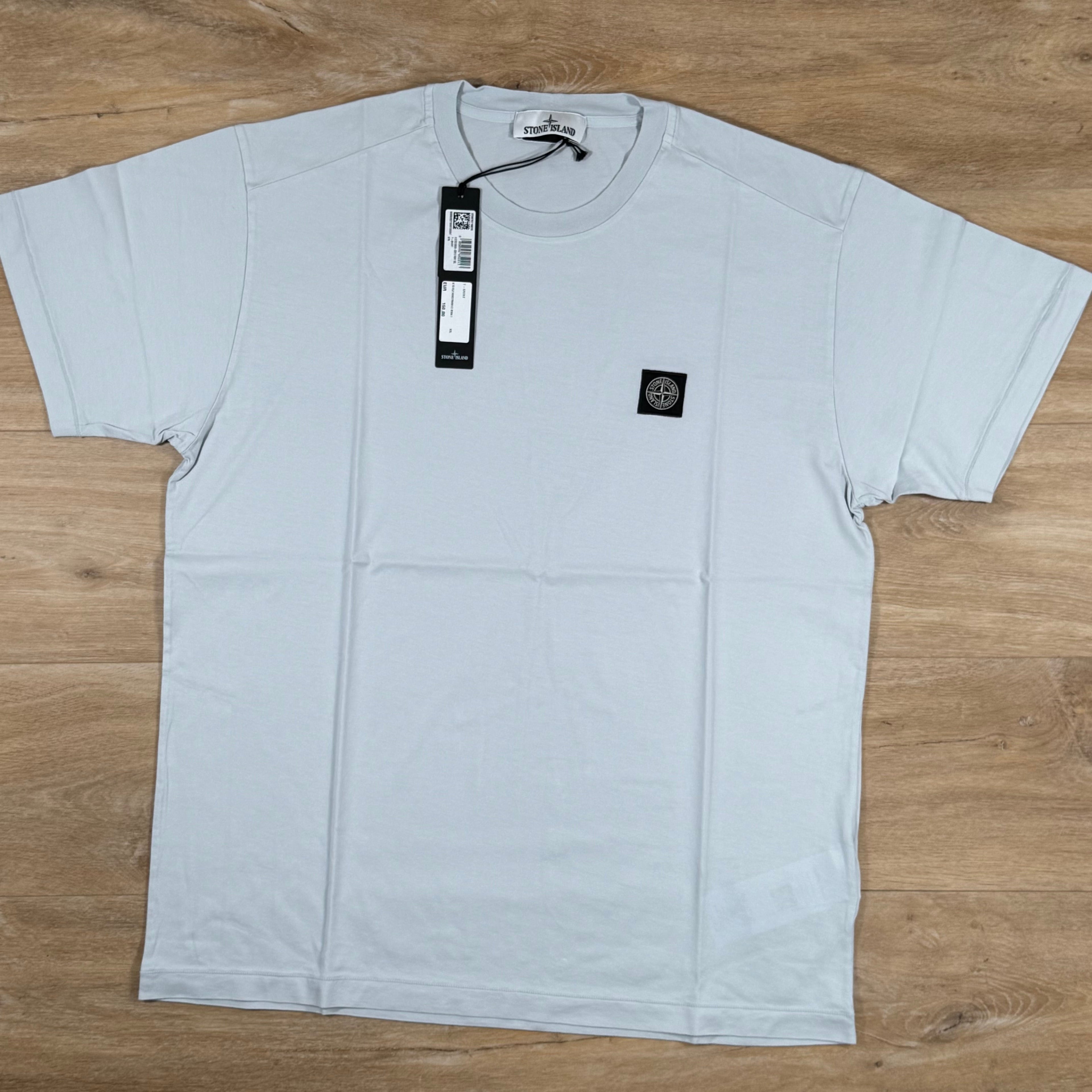 Stone Island Patch Logo T-Shirt in Sky Blue -Usfansport