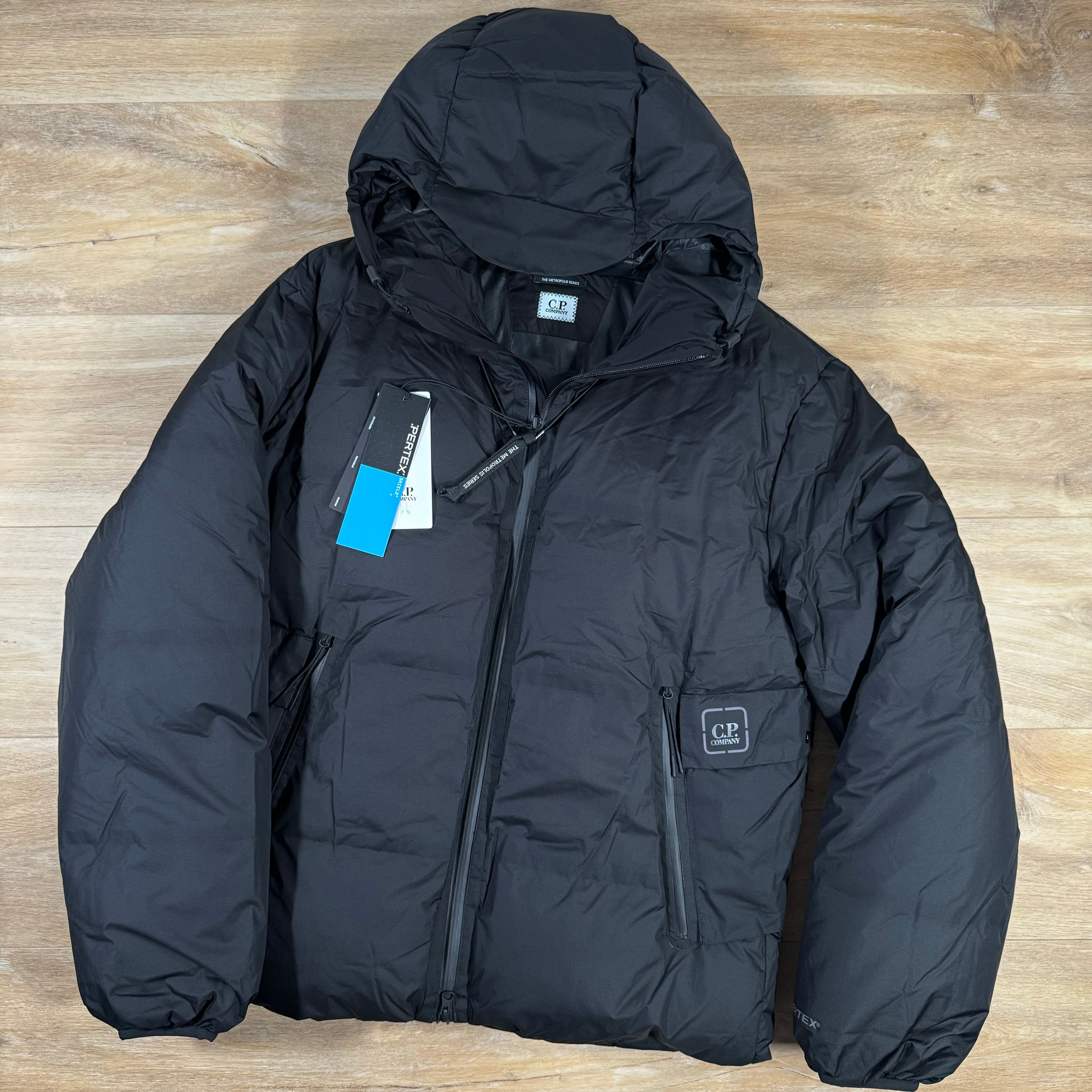 CP Company Metropolis Pertex Down Jacket in Black -Usfansport