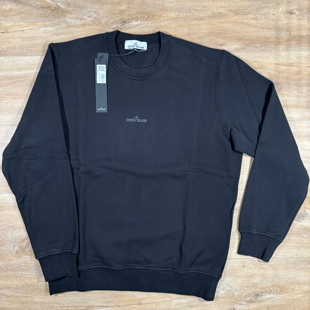 Stone Island Reverse Compass Logo Sweatshirt in Black -Usfansport