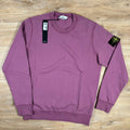 Stone Island Garment Dyed Crewneck Sweatshirt in Onion Rose -Usfansport