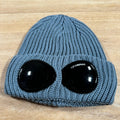 CP Company Extra Fine Merino Wool Goggle Beanie in Flint Stone -Usfansport