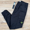 Stone Island Stretch Cotton Tela Cargo Pants in Black -Usfansport