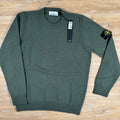 Stone Island Lambswool Crewneck Jumper in Military Green -Usfansport