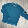 CP Company Knit Sweatshirt - Aegean Blue -Usfansport