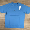 CP Company Micronet Jersey Raglan Logo T-Shirt in Pacific Coast - Light Blue -Usfansport