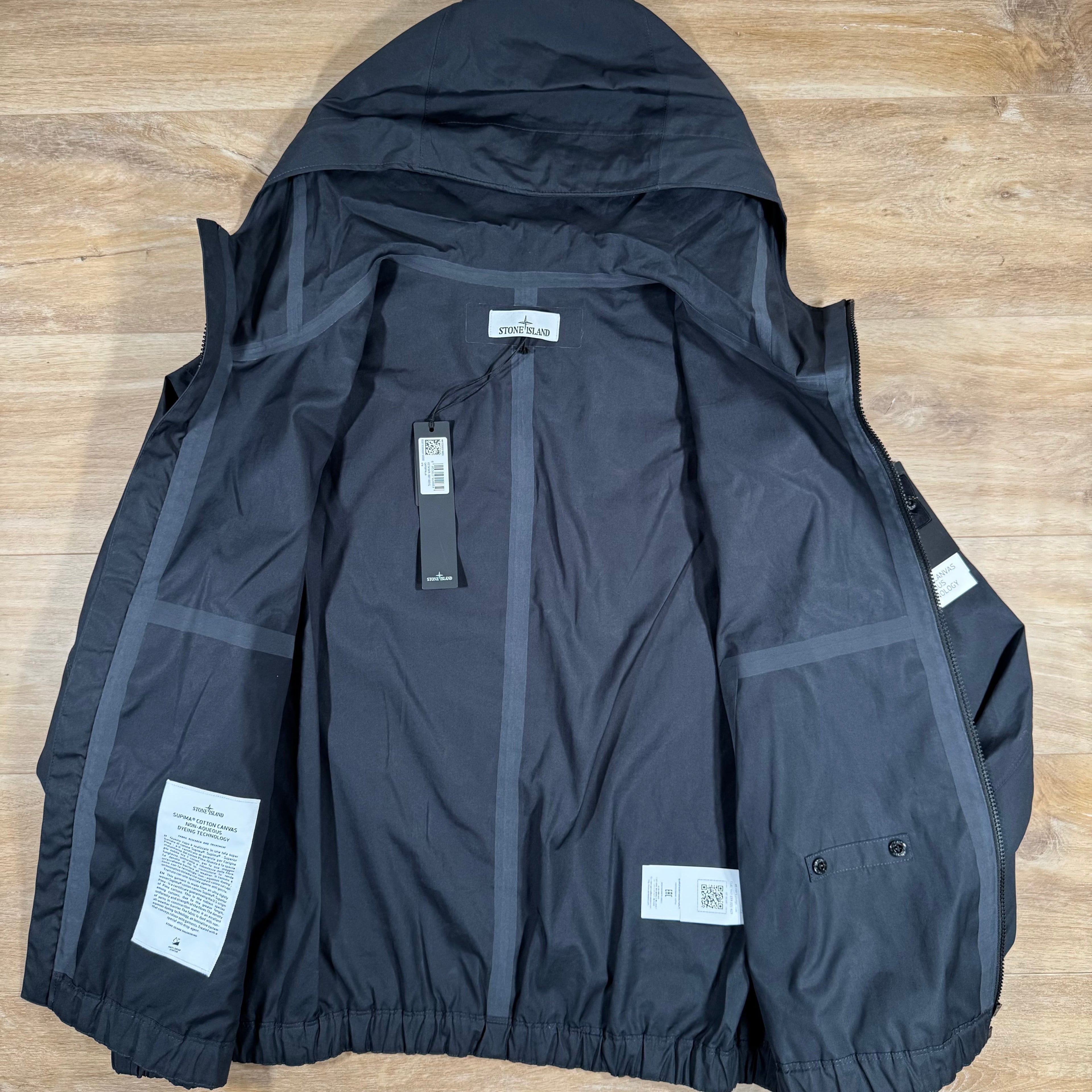 Stone Island Supima Canvas Jacket in Navy -Usfansport