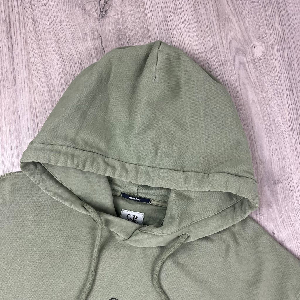 CP Company Raised Fleece Hoodie - Seagrass -Usfansport