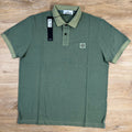Stone Island Organic Cotton Overdye Polo Shirt in Sage Green -Usfansport