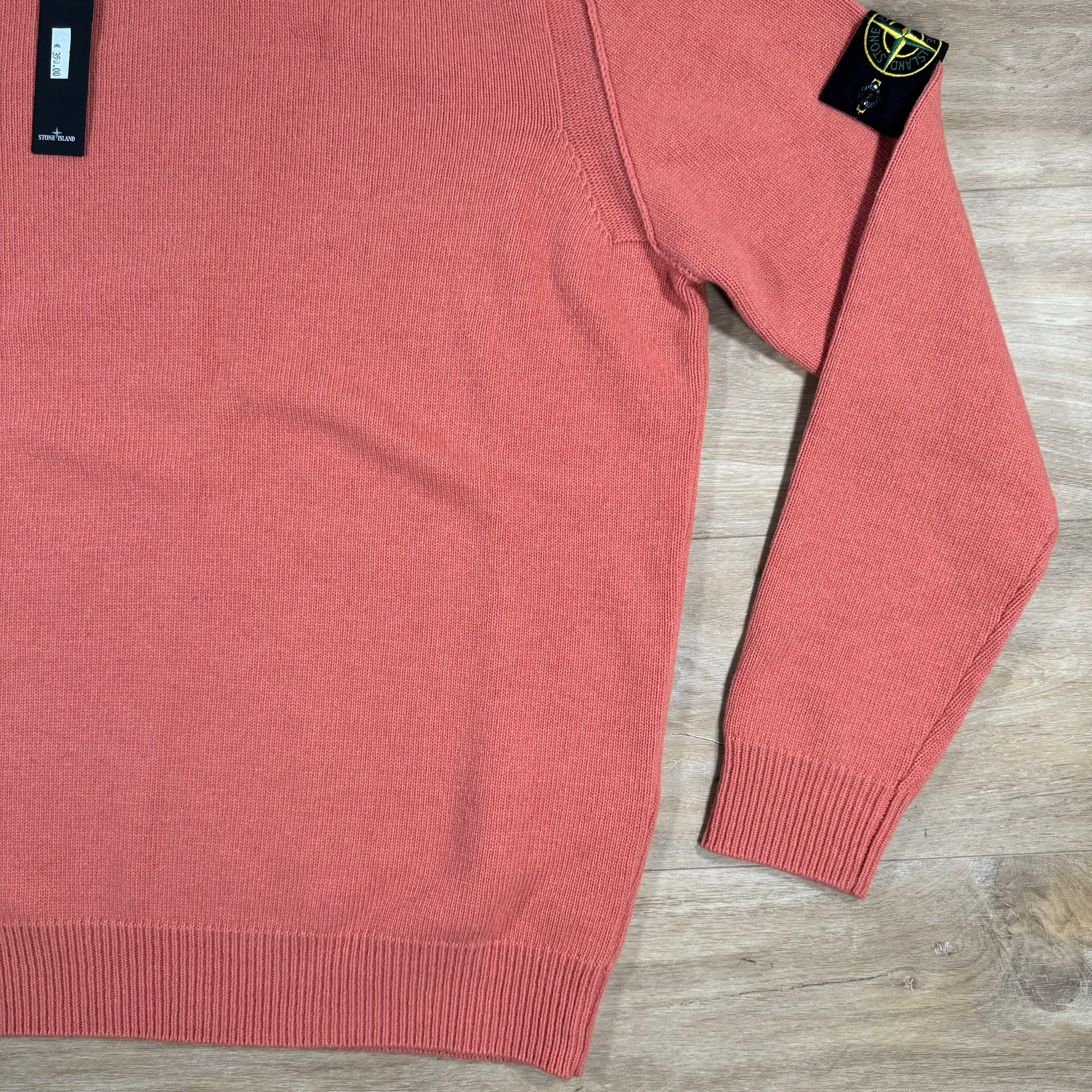 Stone Island Lambswool Crewneck Sweatshirt in Orange -Usfansport