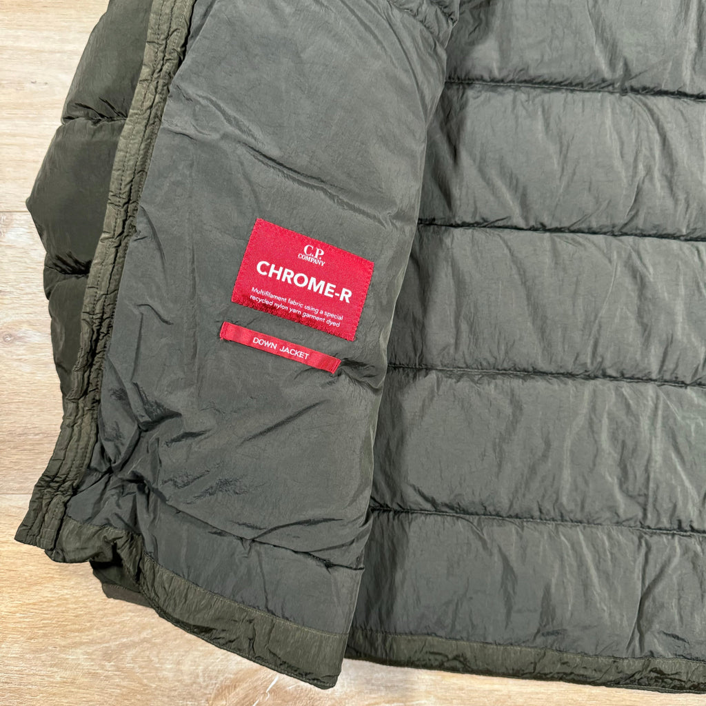 CP Company Chrome-R Goggle Down Jacket in Ivy Green -Usfansport