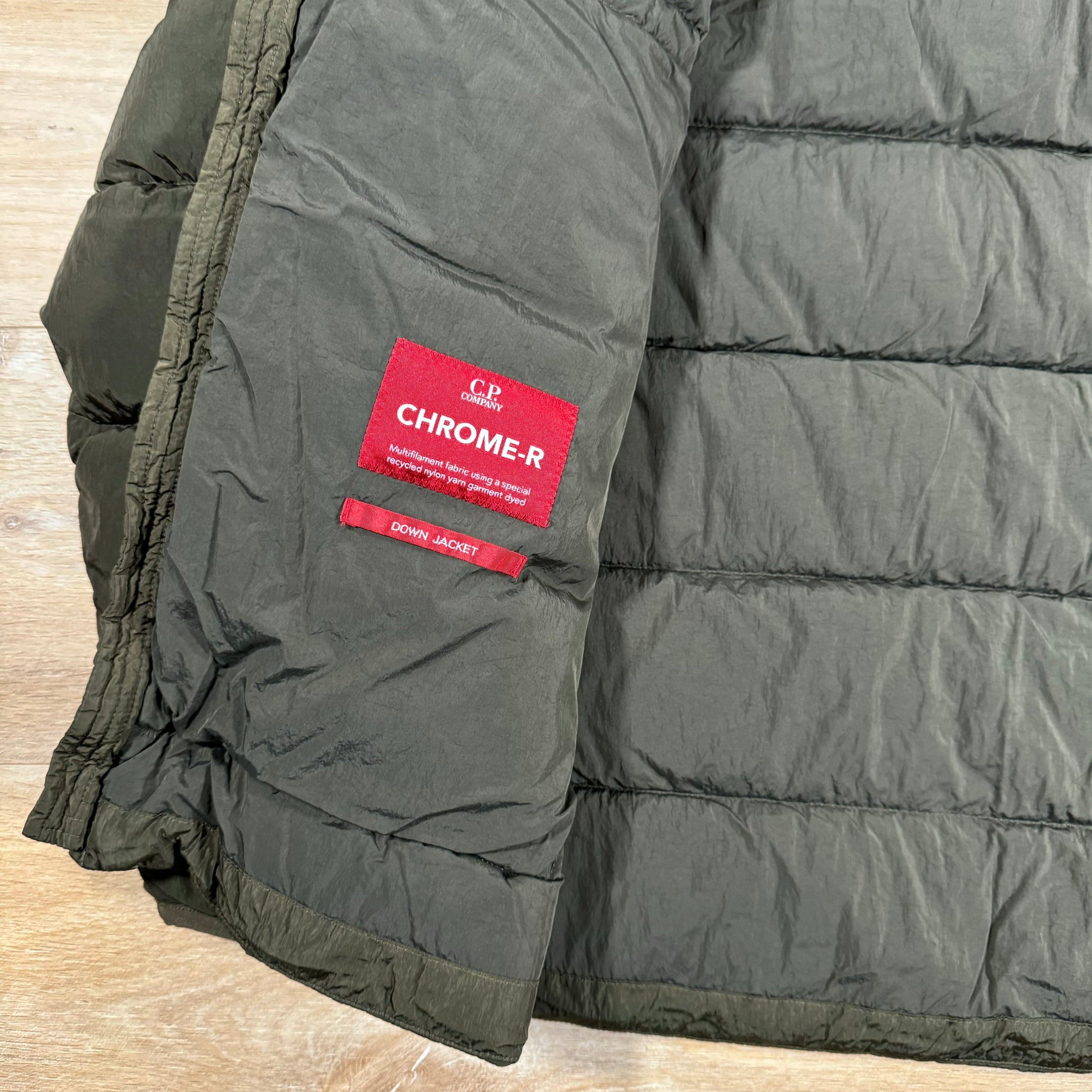 CP Company Chrome-R Goggle Down Jacket in Ivy Green -Usfansport