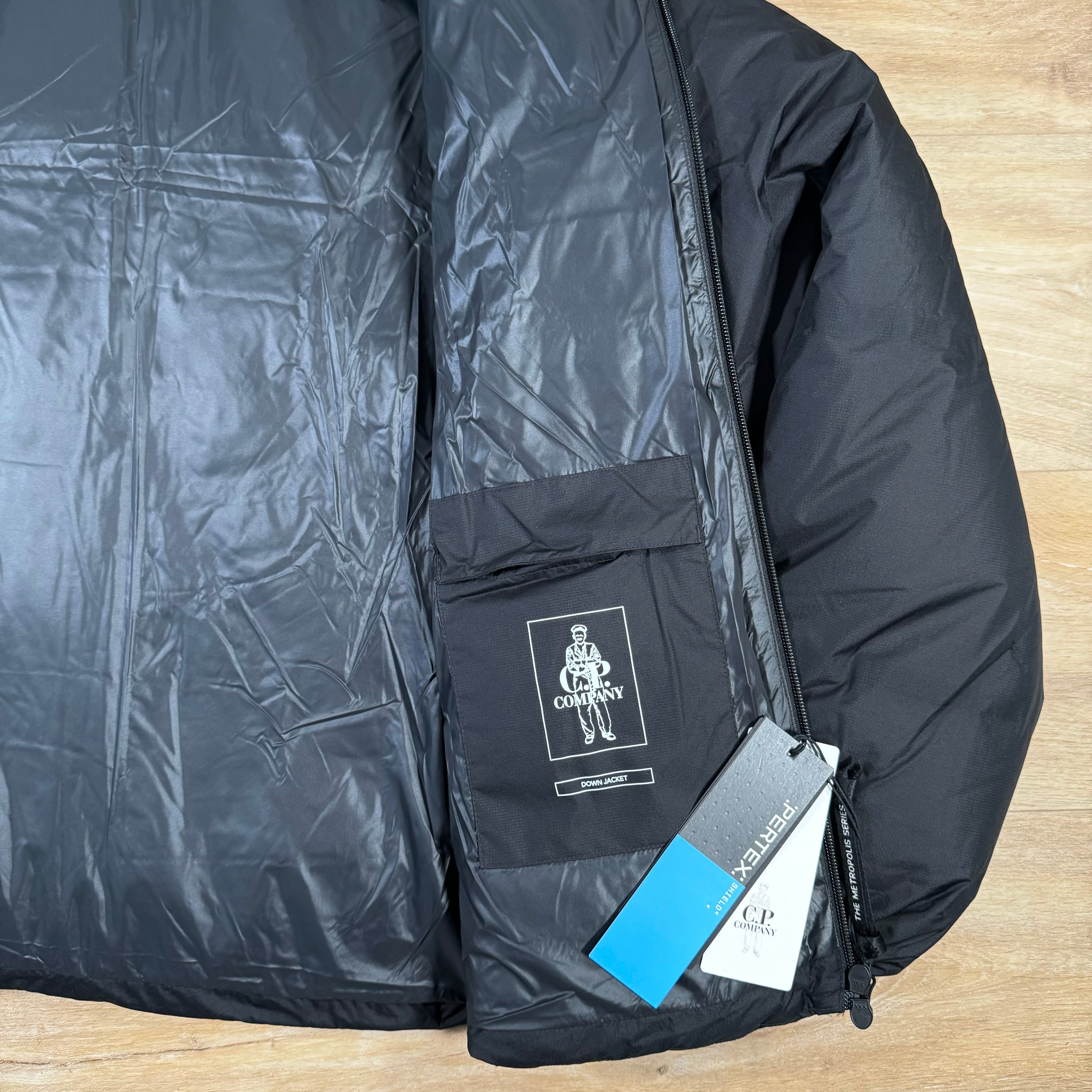 CP Company Metropolis Pertex Down Jacket in Black -Usfansport