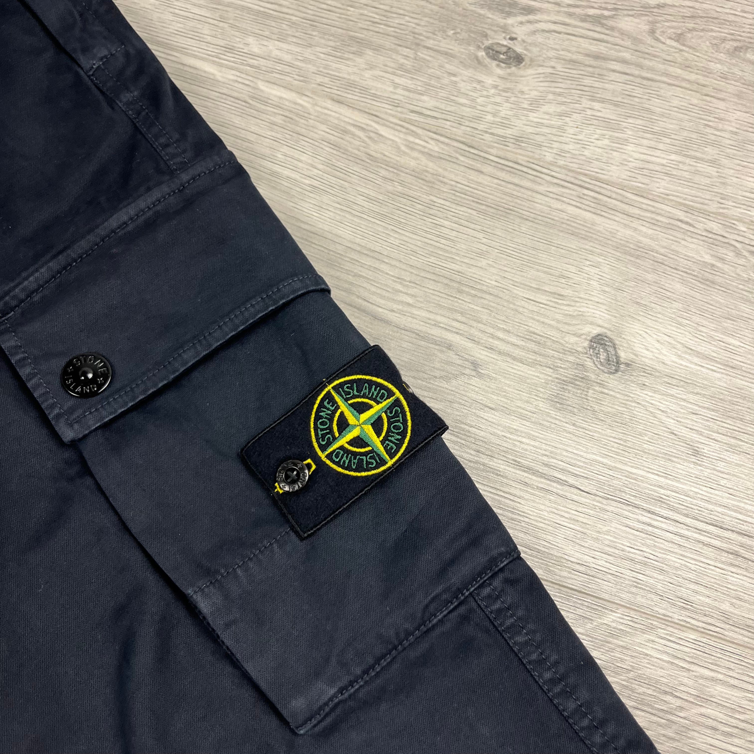 Stone Island Cargo Trousers - Navy -Usfansport