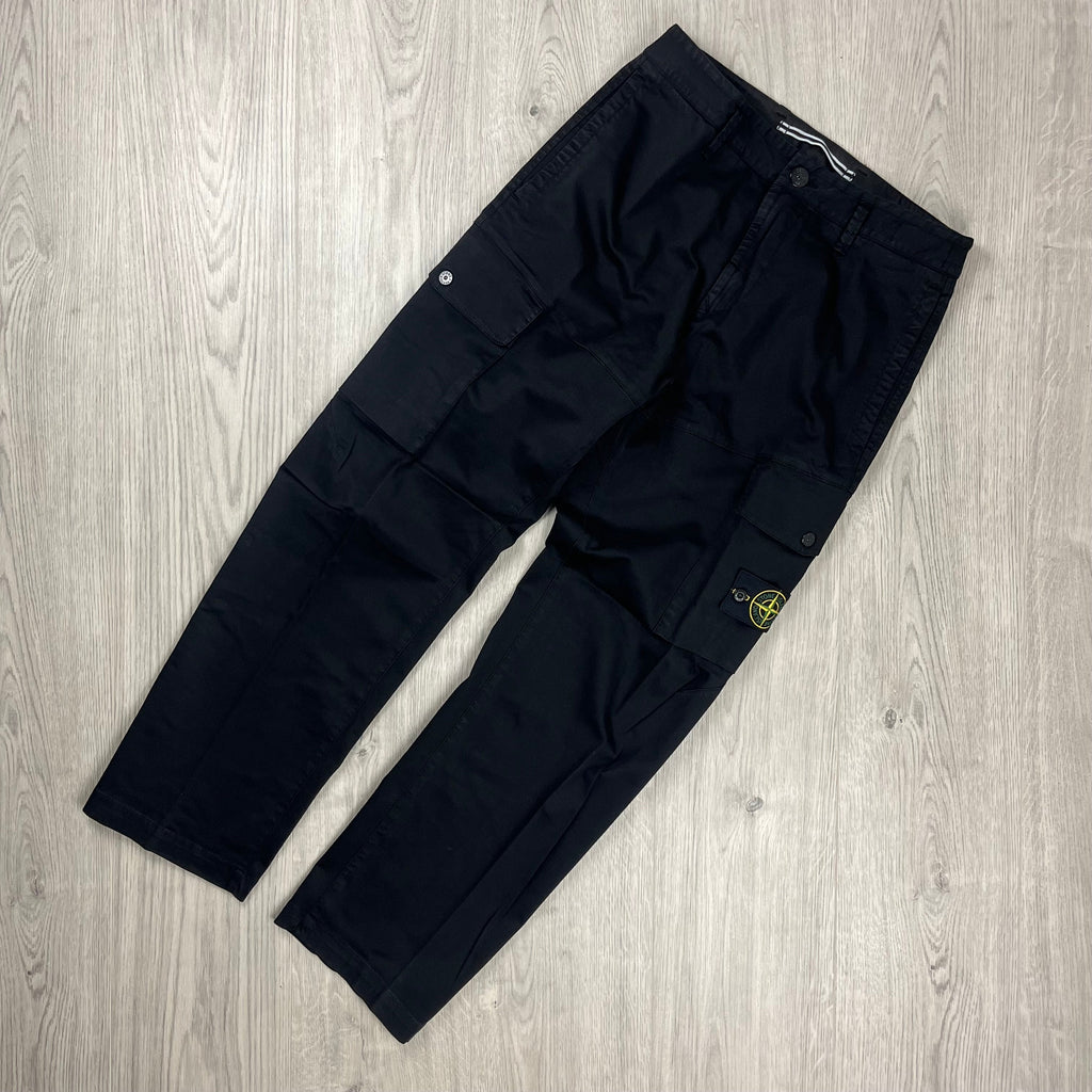 Stone Island Cargo Trousers - Black -Usfansport