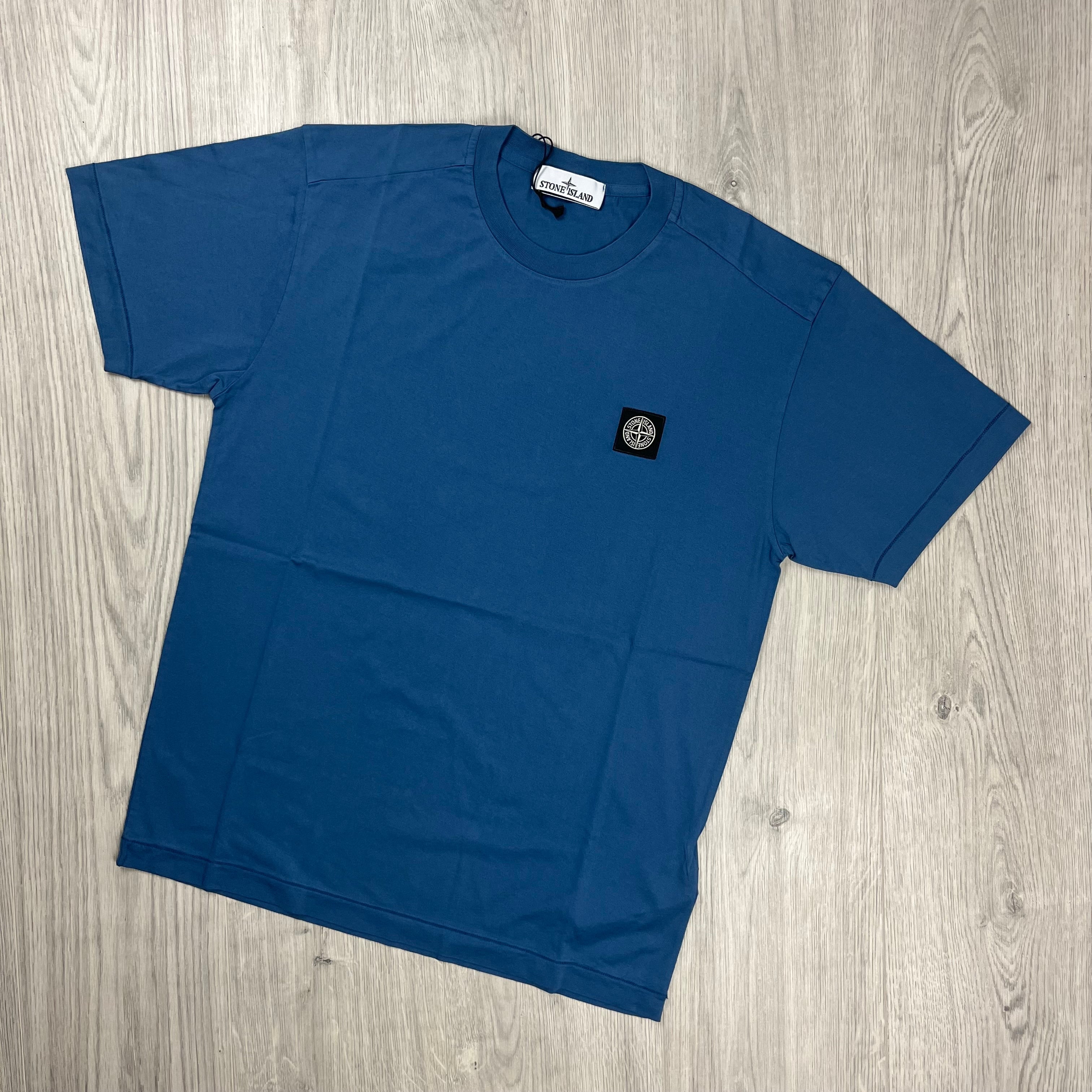 Stone Island Patch T-Shirt - Avio Blue -Usfansport