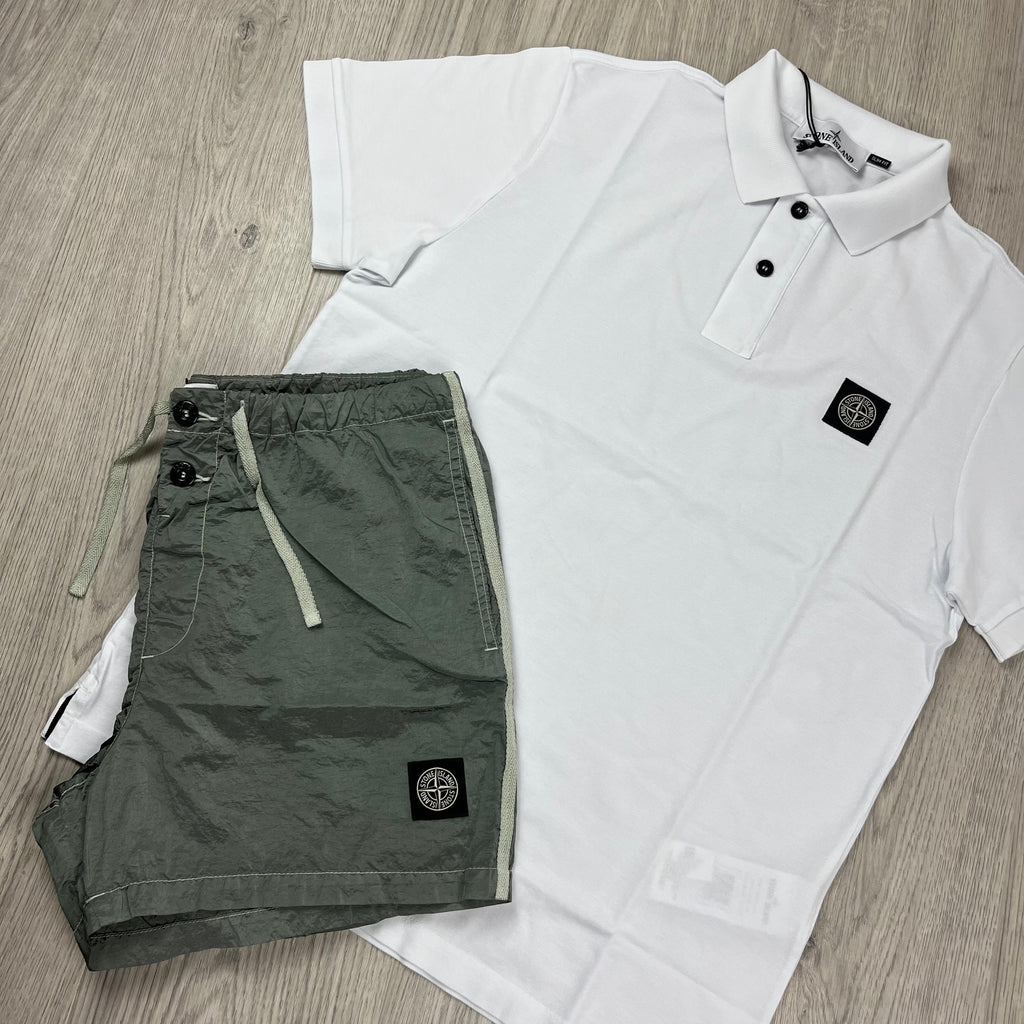 Stone Island Holiday Set - White/Sage -Usfansport