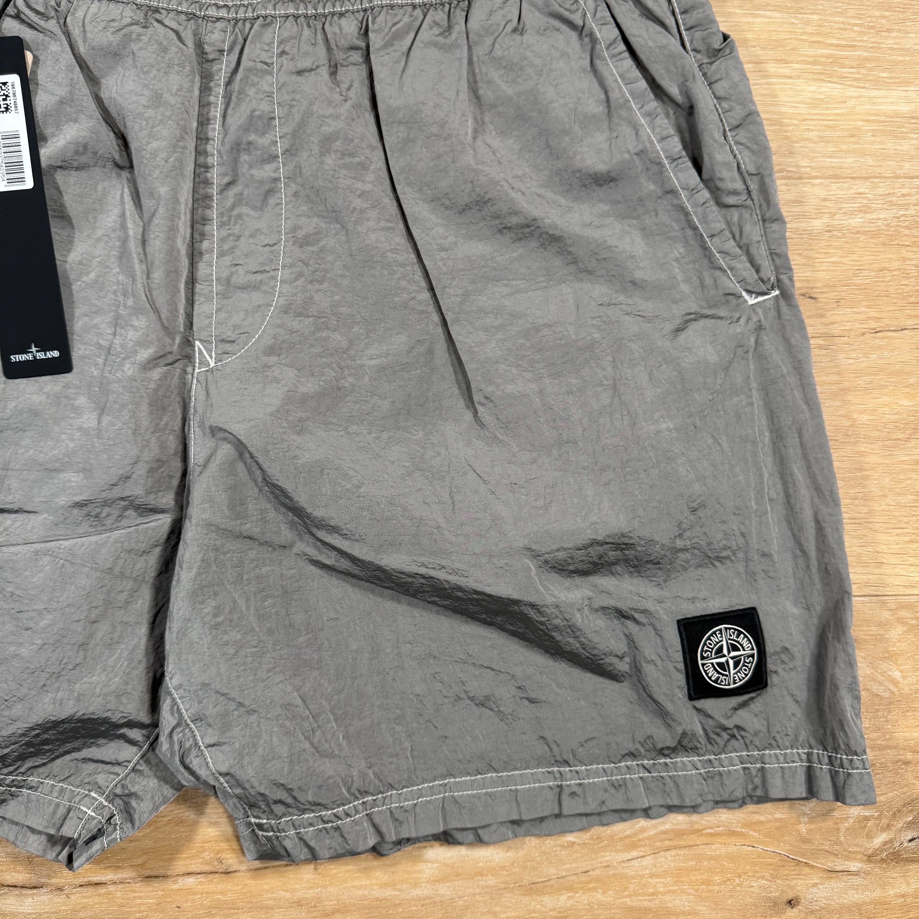 Stone Island Nylon Metal Swim Shorts in Pearl Grey -Usfansport