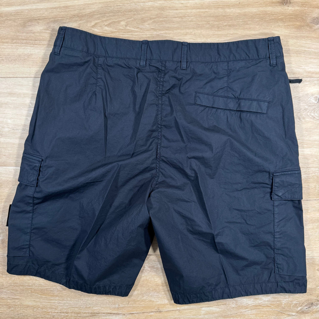 Stone Island Stretch Tela Cargo Bermuda Shorts in Navy -Usfansport