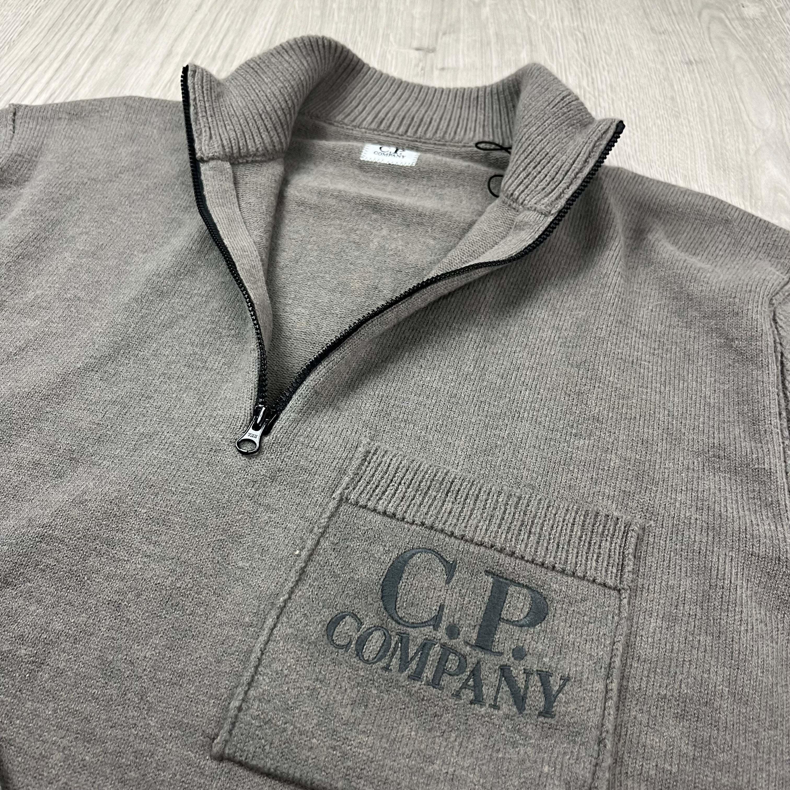 CP Company Patch Knit Fleece - Gunmetal -Usfansport