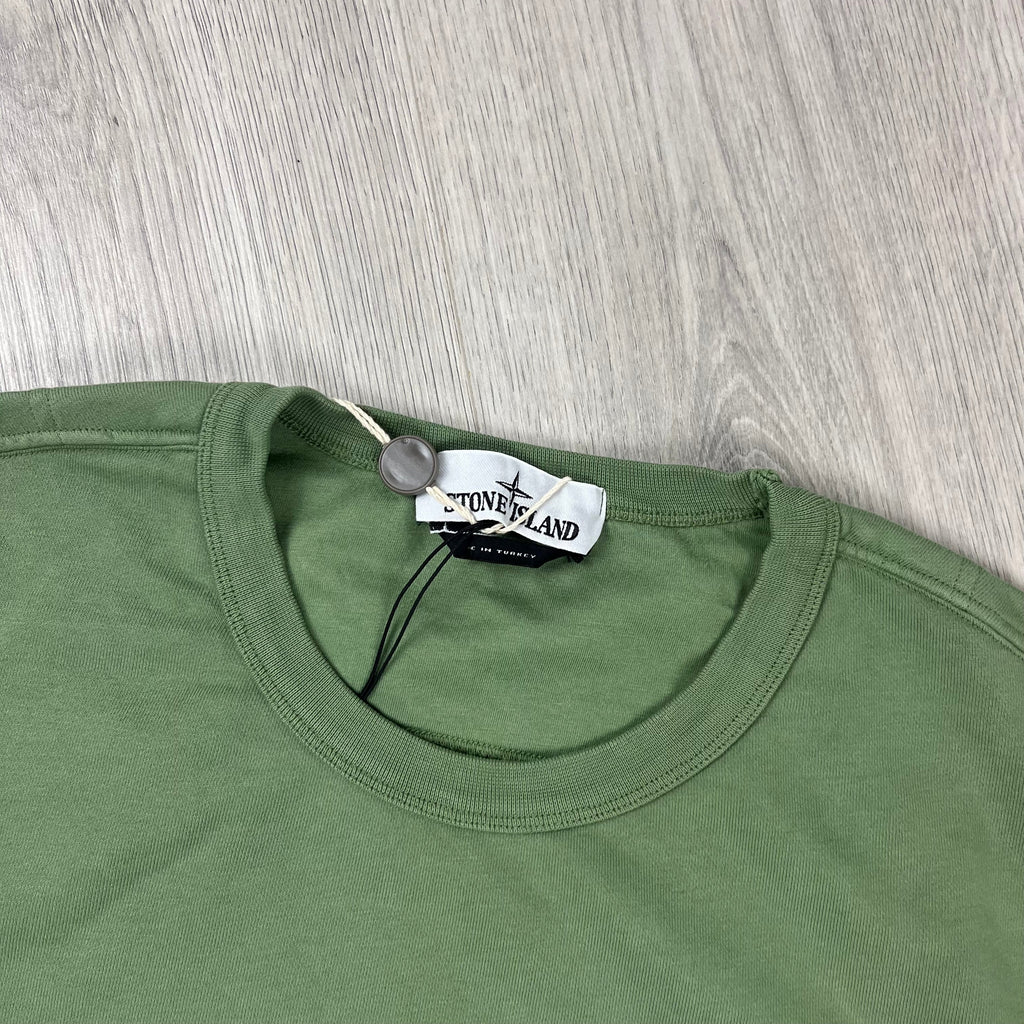 Stone Island Dyed Sweatshirt - Sage Green -Usfansport