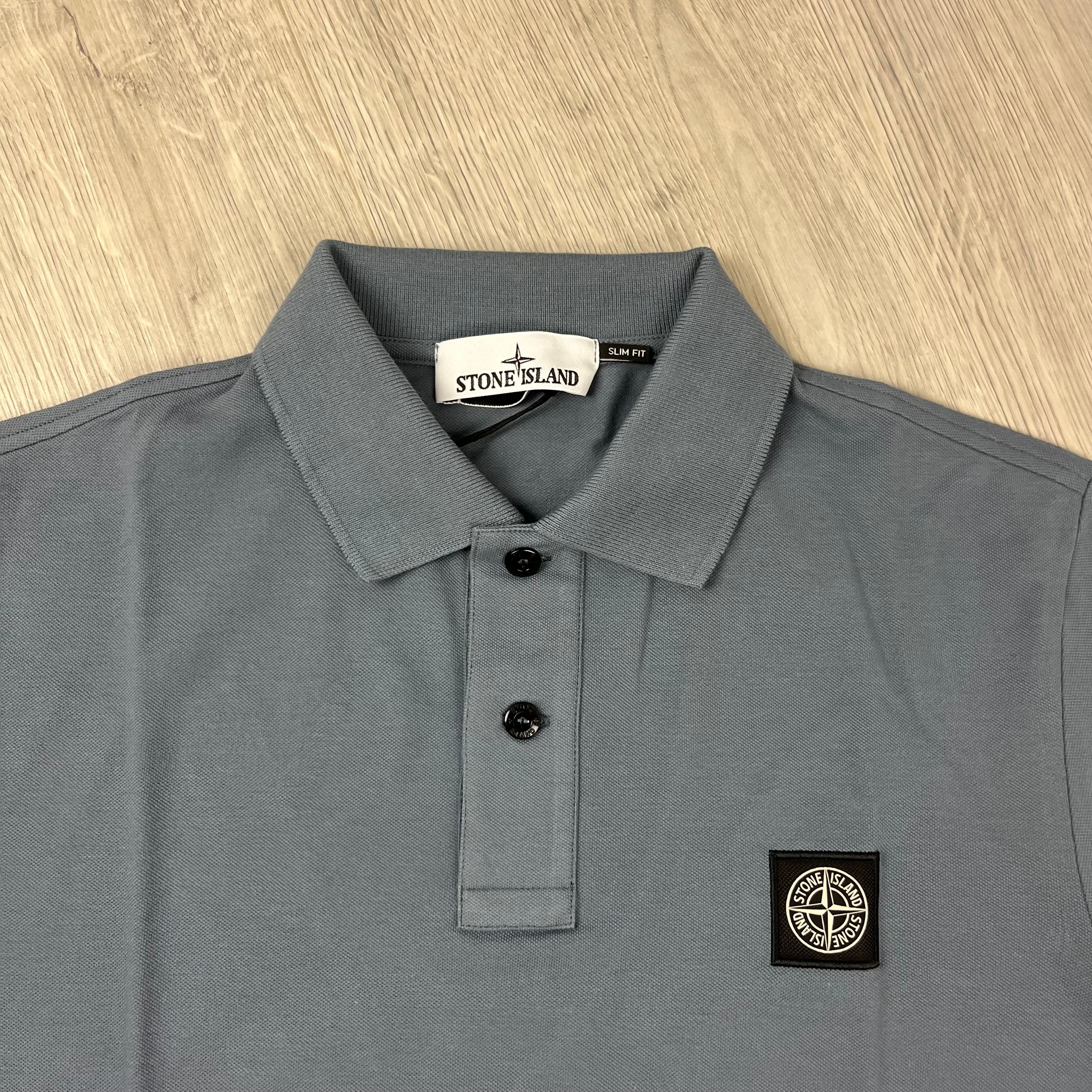 Stone Island Patch Polo Shirt - Avio Blue -Usfansport