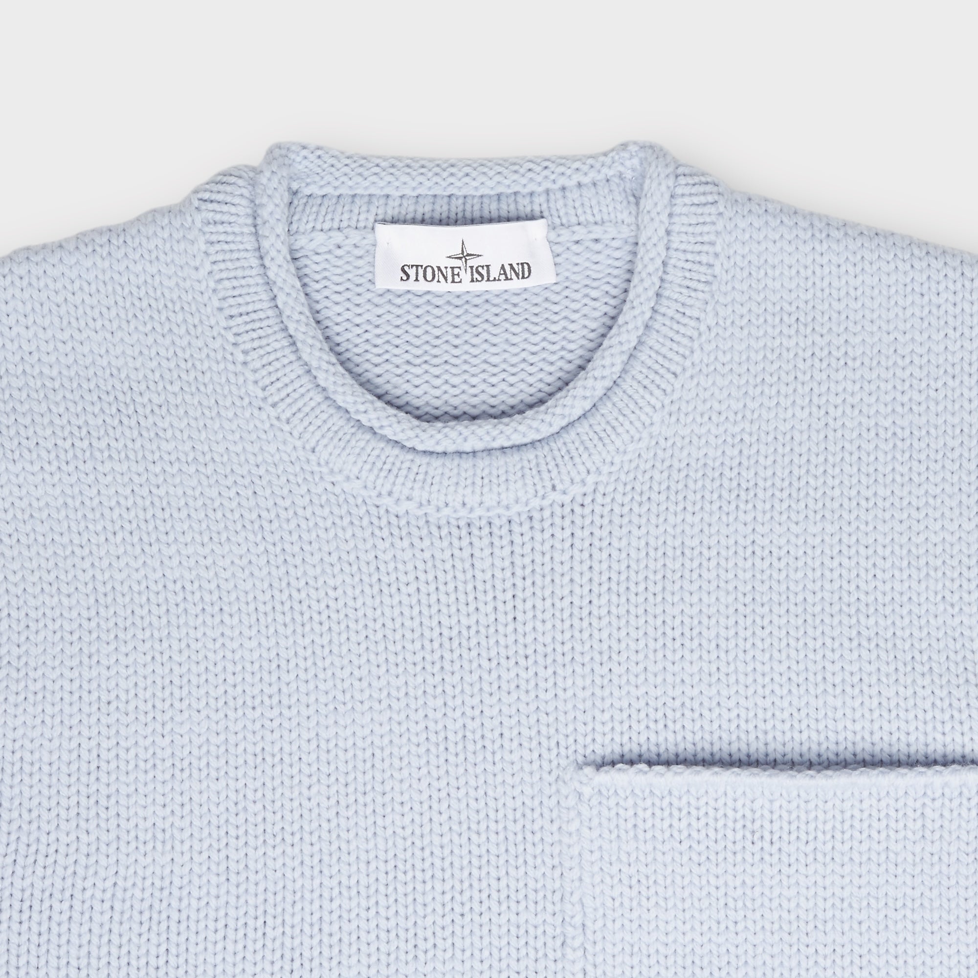 Stone Island Pocket Marina Strik I Lyseblå