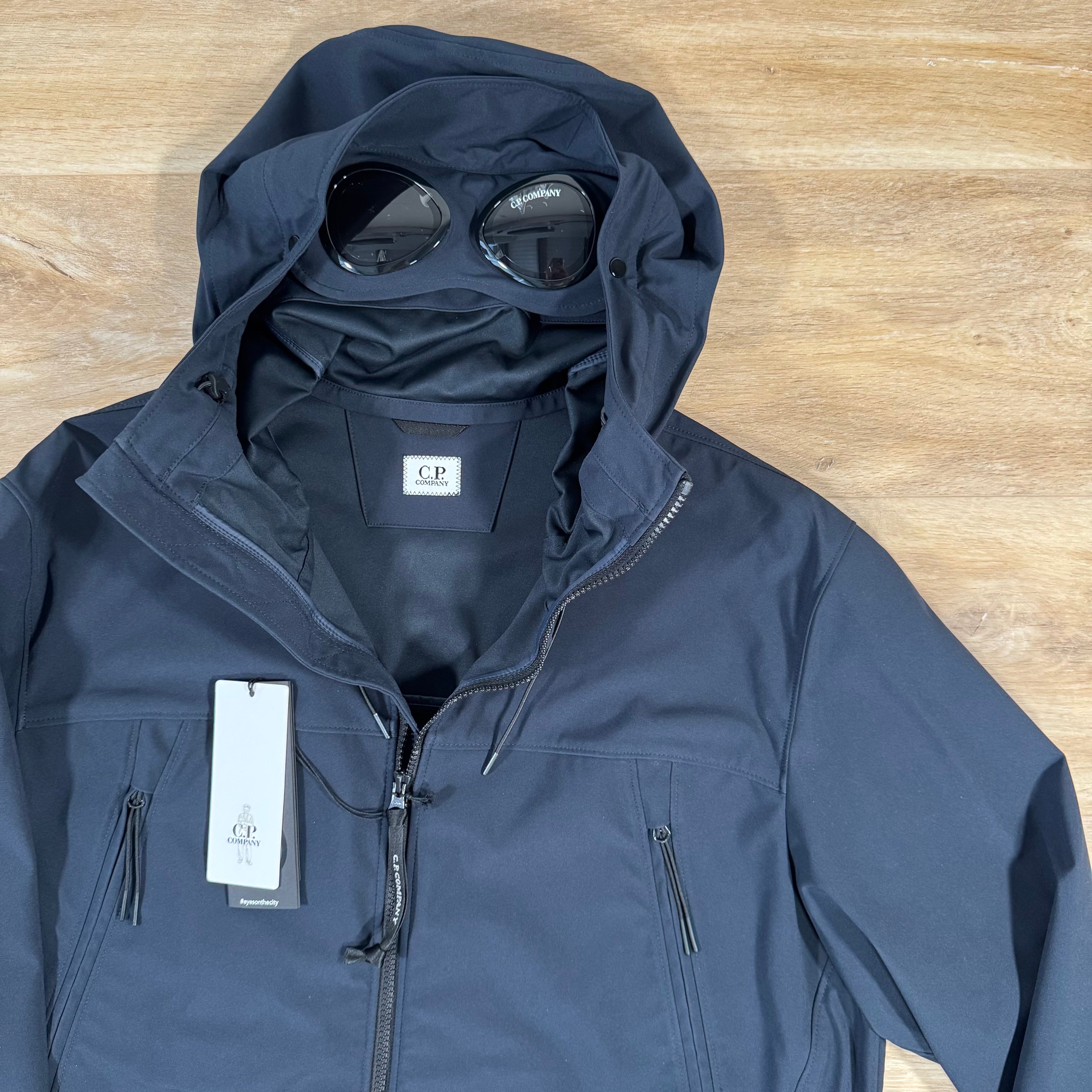 CP Company Shell-R Goggle Jacket in Navy -Usfansport