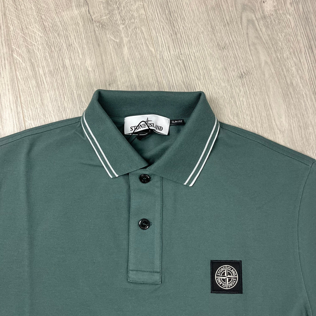 Stone Island Patch Polo Shirt - Bottle Green -Usfansport