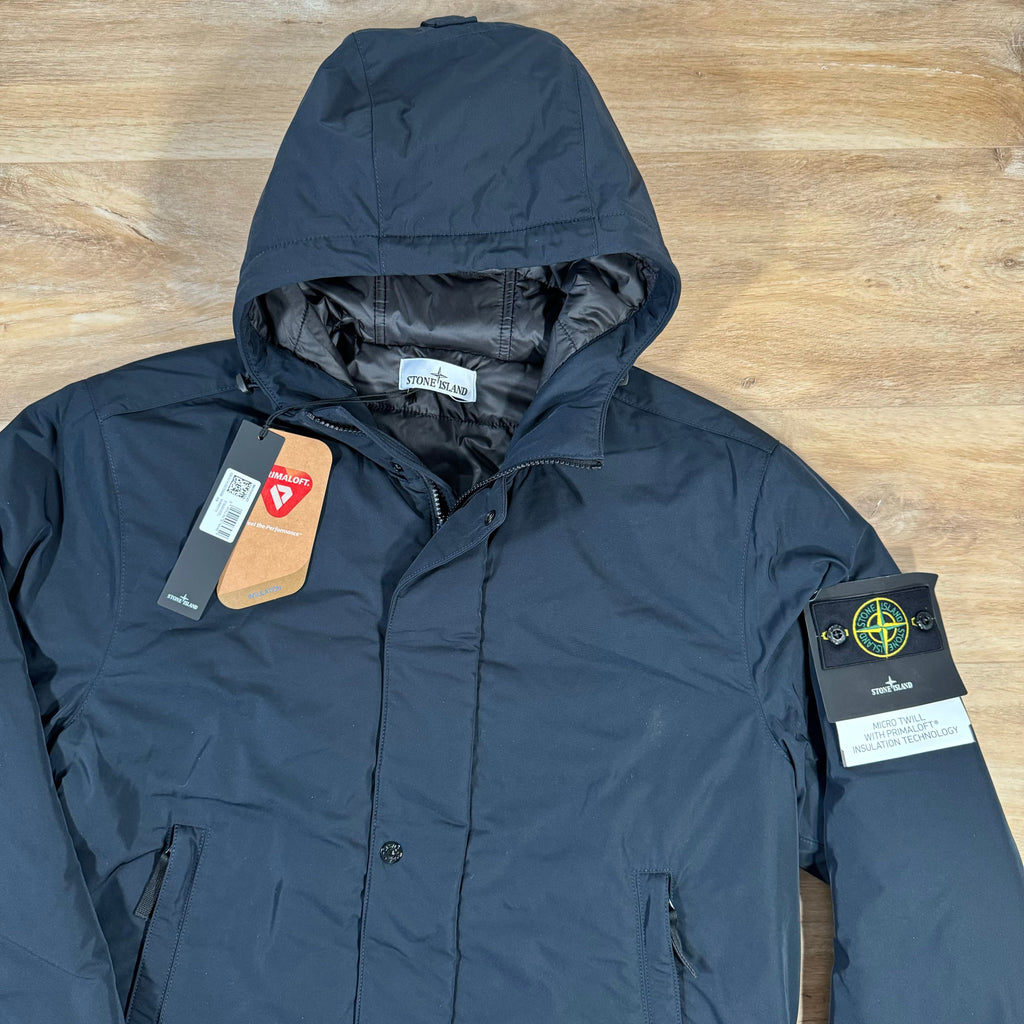 Stone Island Polyester Micro Twill Jacket in Navy -Usfansport