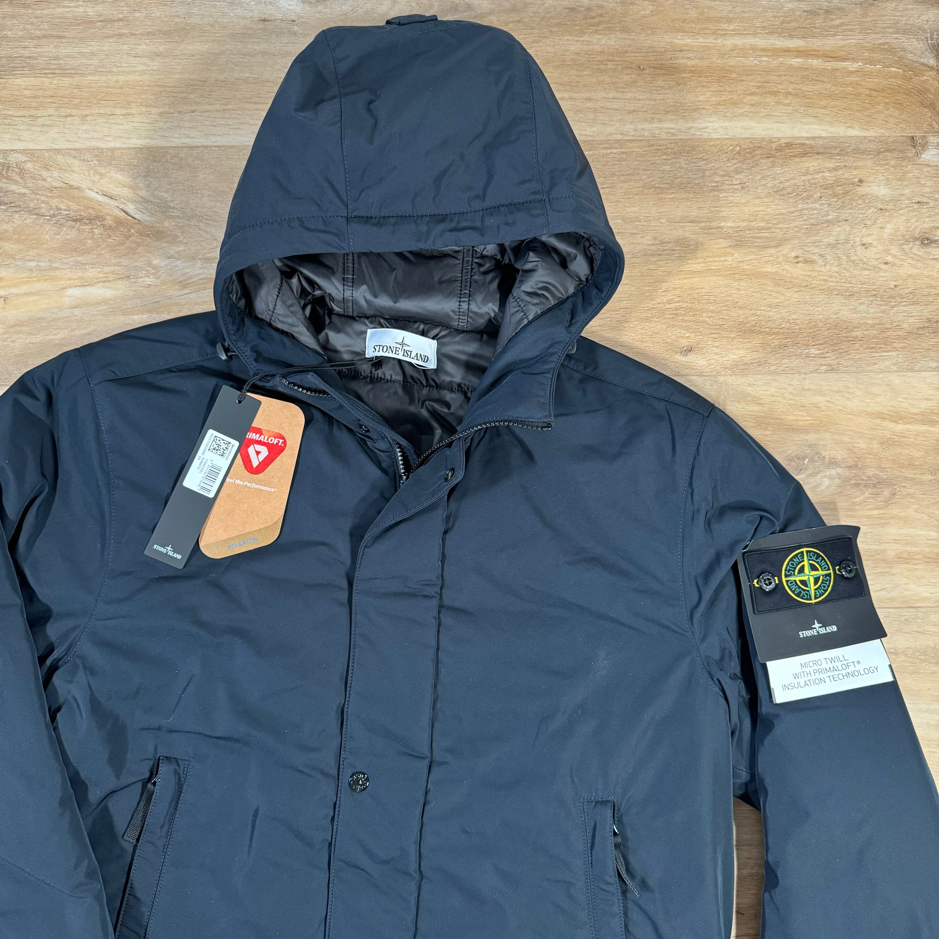 Stone Island Polyester Micro Twill Jacket in Navy -Usfansport