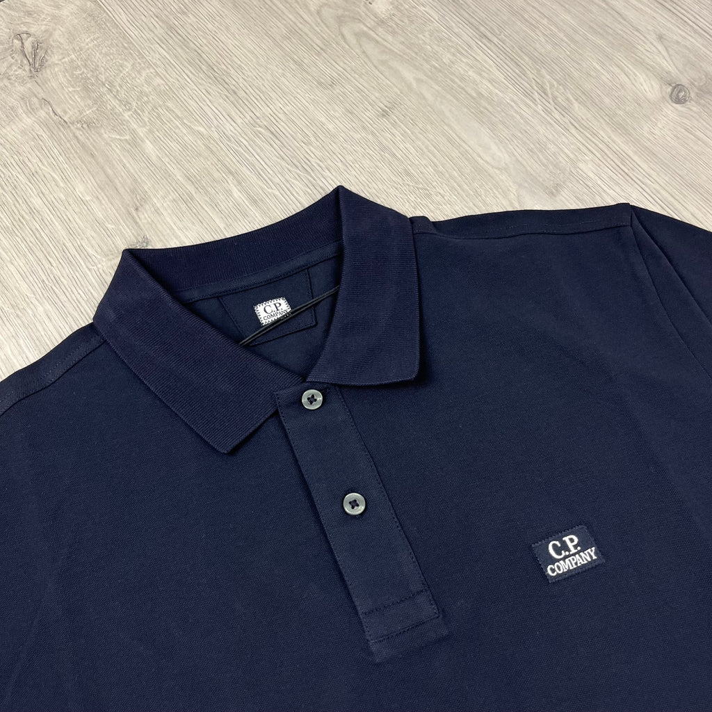 CP Company Piquet Polo Shirt - Navy -Usfansport