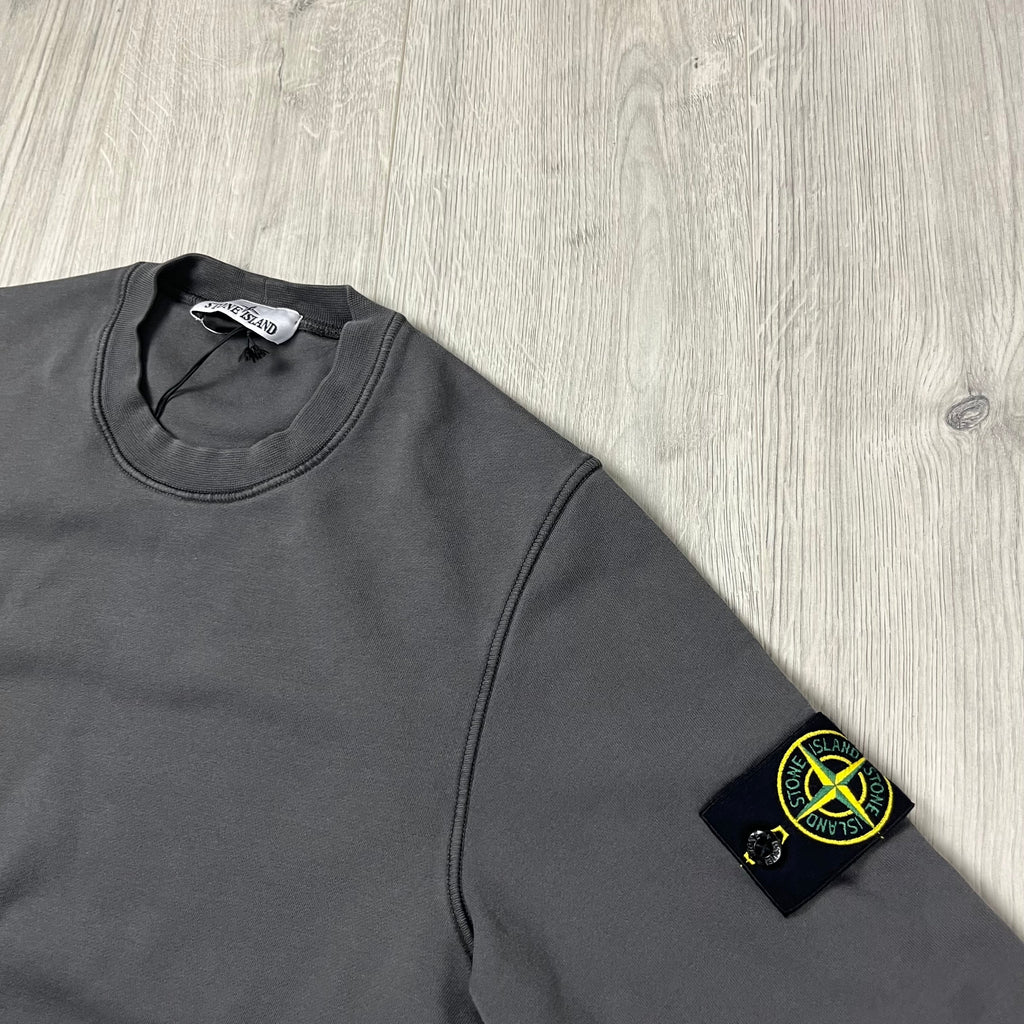 Stone Island Dyed Sweatshirt - Charcoal -Usfansport