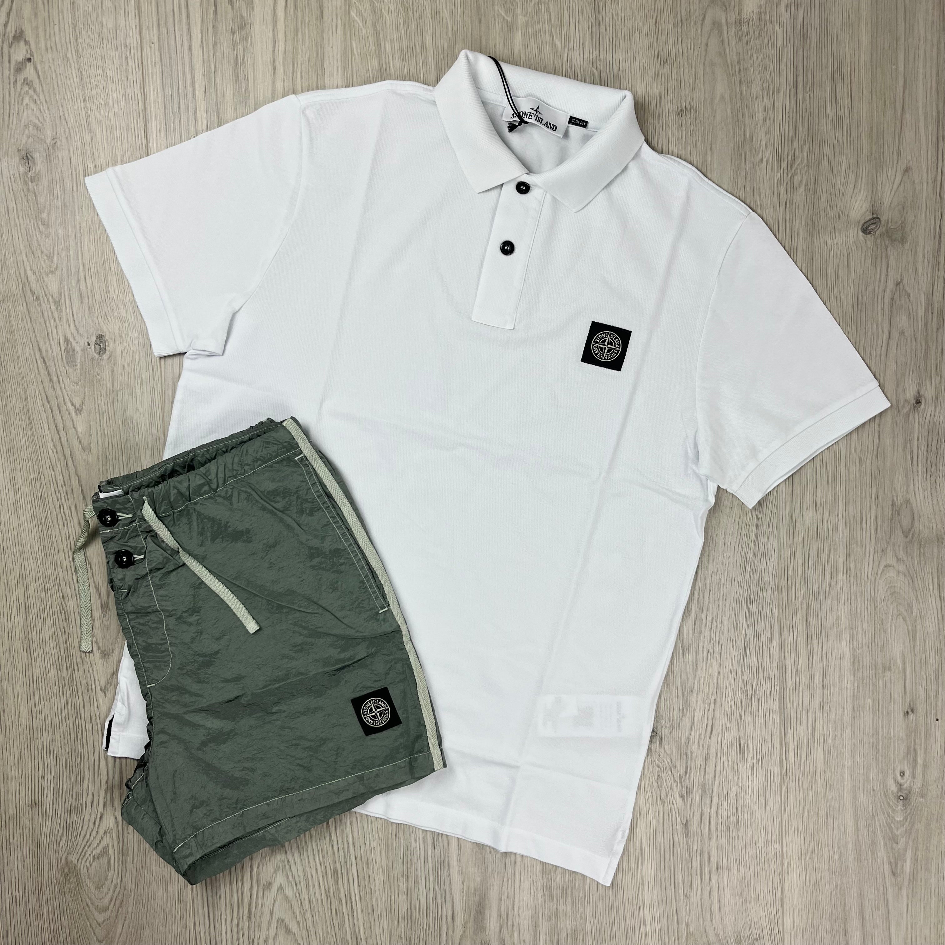 Stone Island Holiday Set - White/Sage -Usfansport