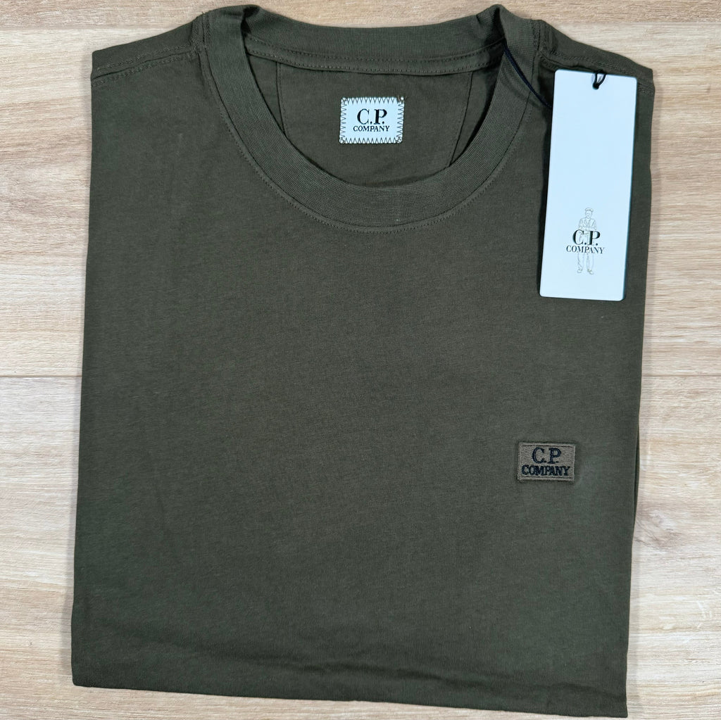 CP Company Logo Patch T-Shirt in Ivy Green -Usfansport