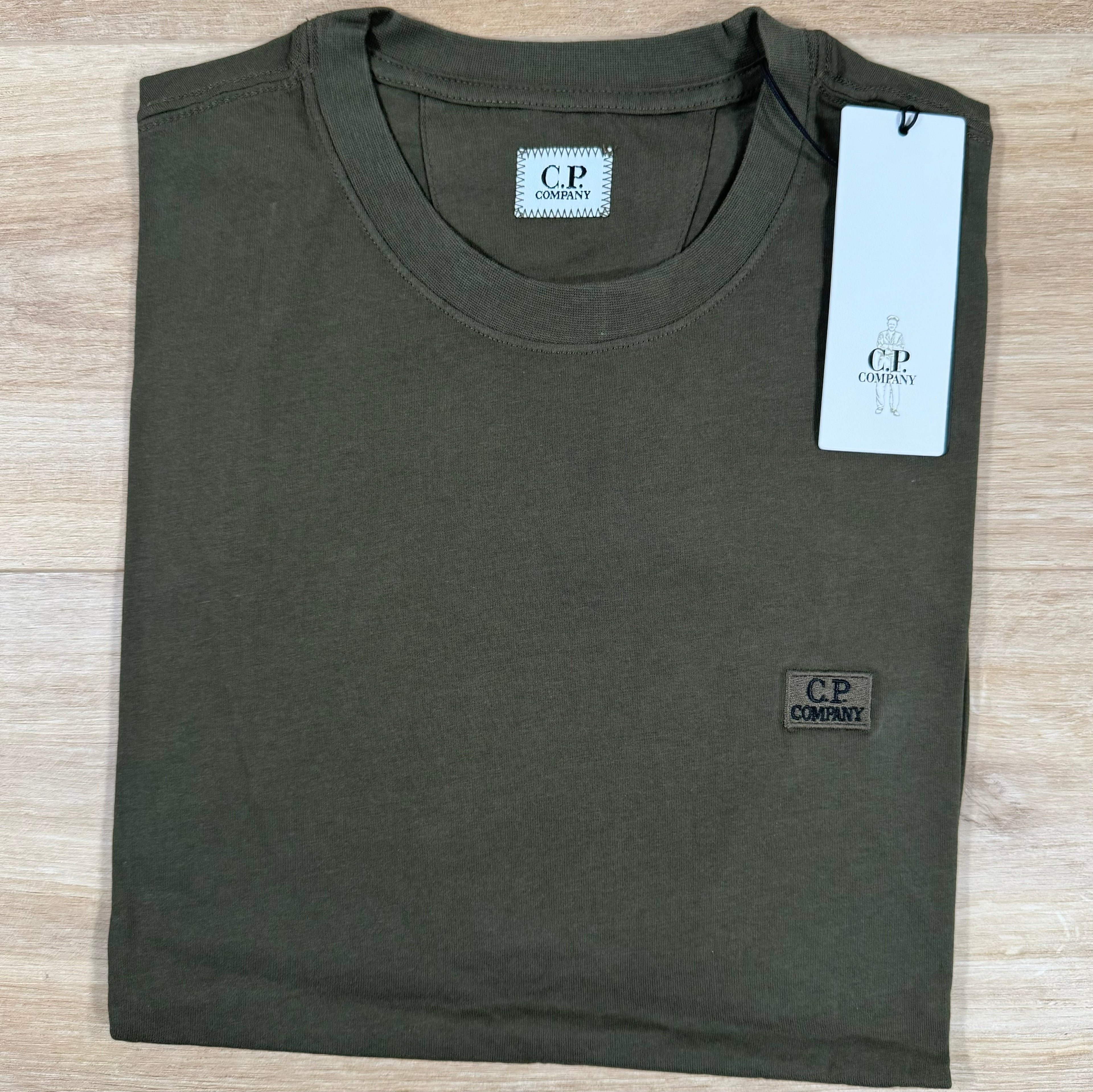 CP Company Logo Patch T-Shirt in Ivy Green -Usfansport