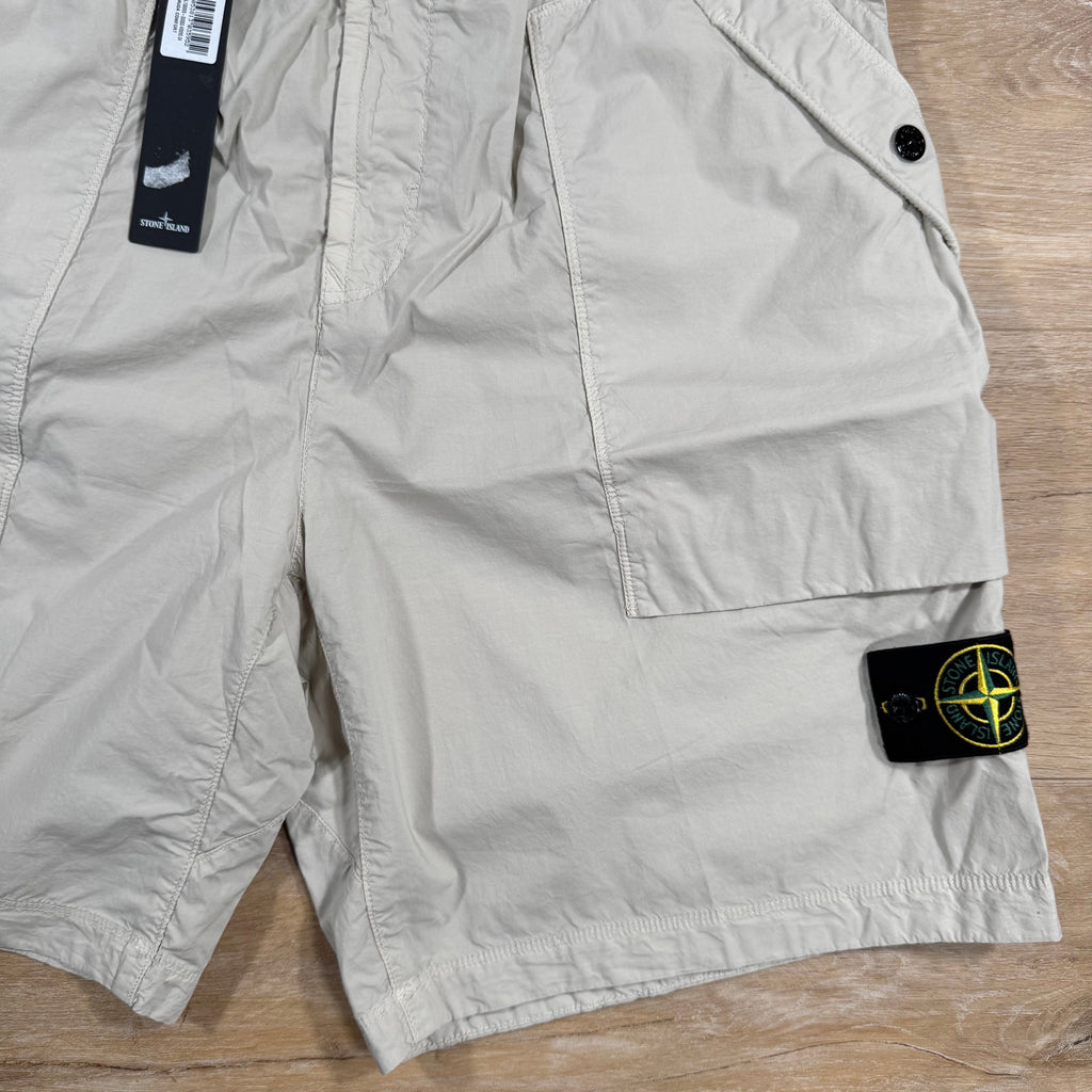 Stone Island Stretch Tela Bermuda Shorts in Sand -Usfansport