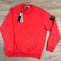 Stone Island Organic Cotton Fleece Sweatshirt in Papaya -Usfansport