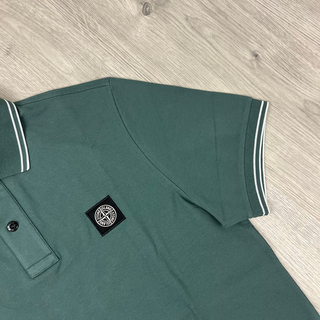 Stone Island Patch Polo Shirt - Bottle Green -Usfansport