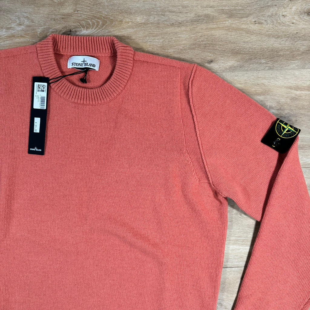 Stone Island Lambswool Crewneck Sweatshirt in Orange -Usfansport