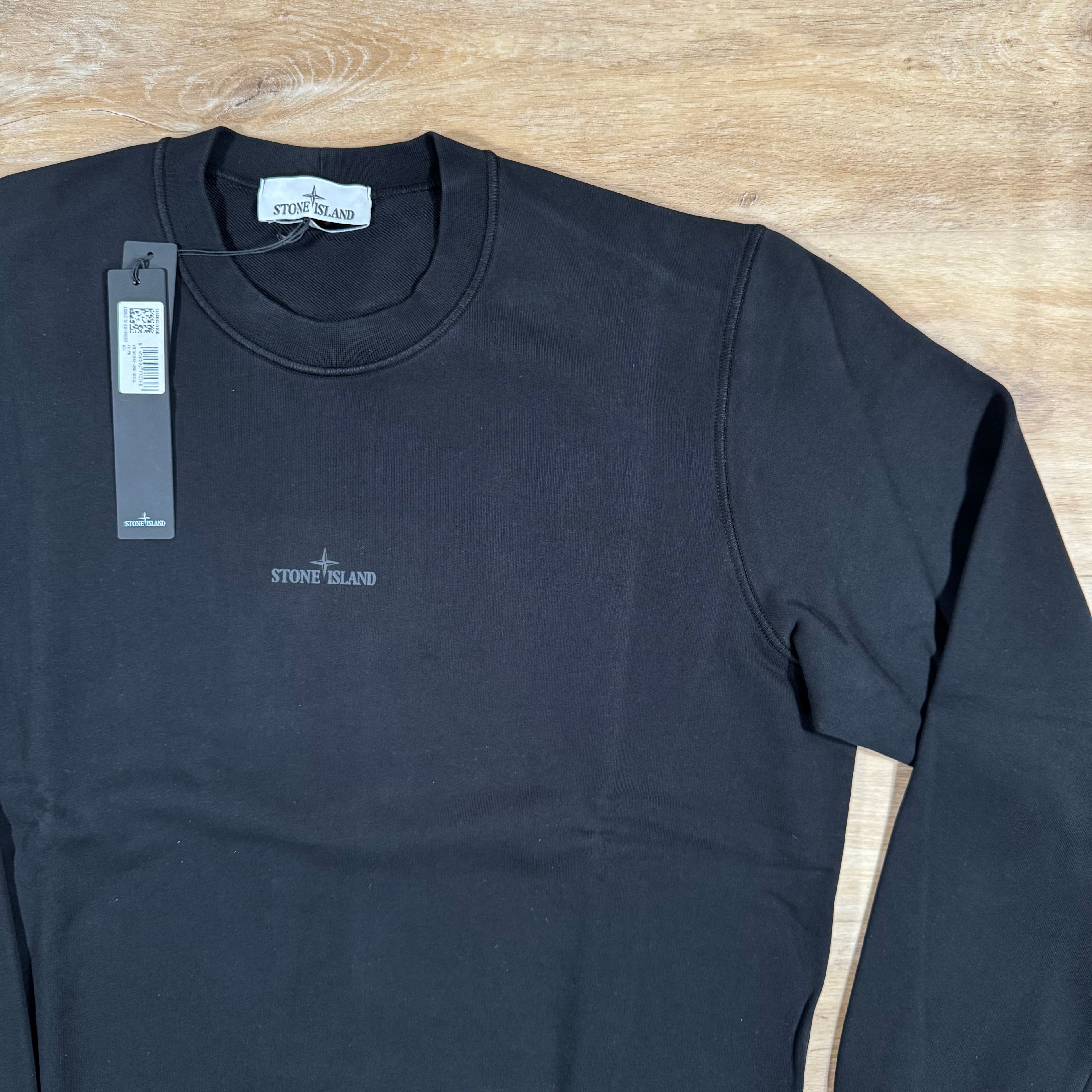 Stone Island Reverse Compass Logo Sweatshirt in Black -Usfansport