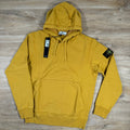 Stone Island Garment Dyed Pullover Hoodie in Mustard -Usfansport
