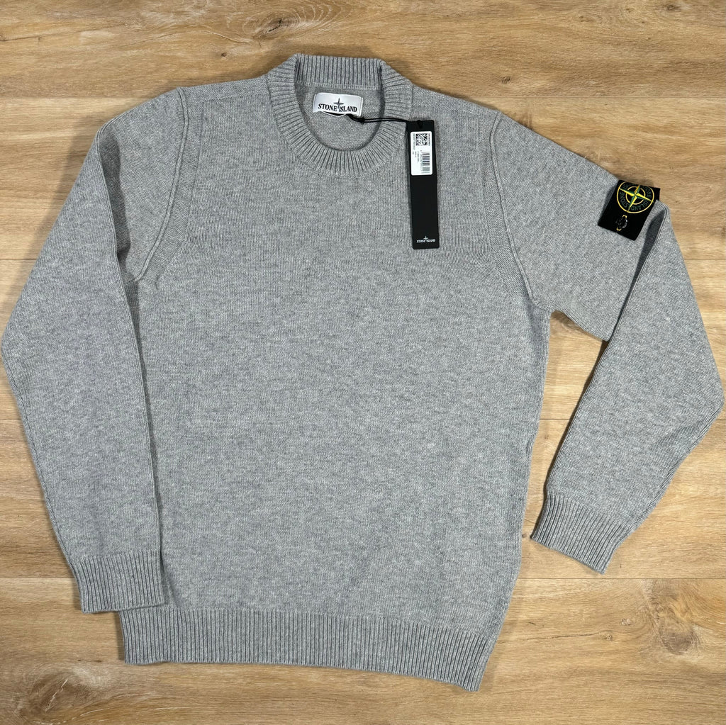 Stone Island Lambswool Crewneck Sweatshirt in Grey -Usfansport
