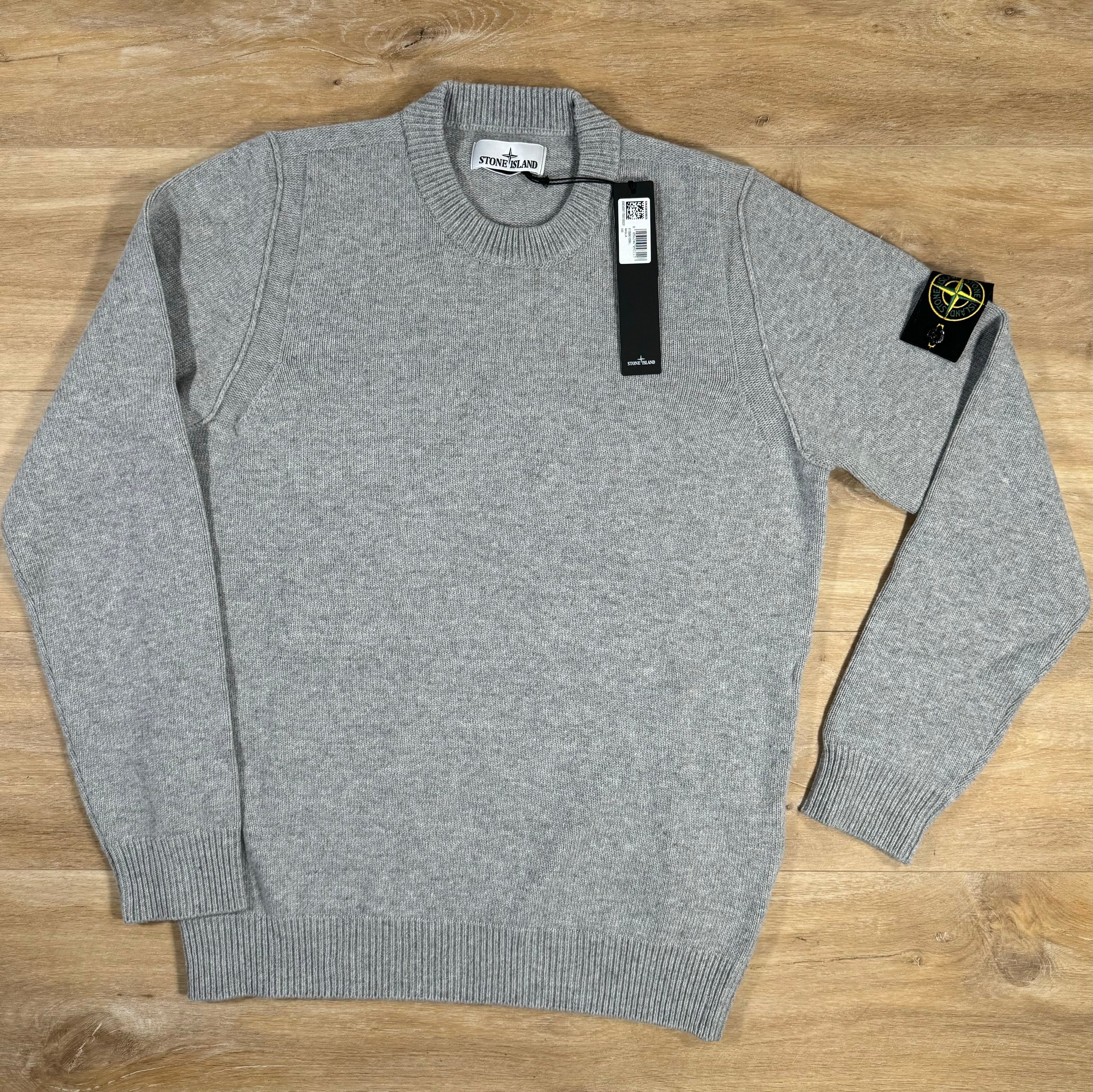 Stone Island Lambswool Crewneck Sweatshirt in Grey -Usfansport