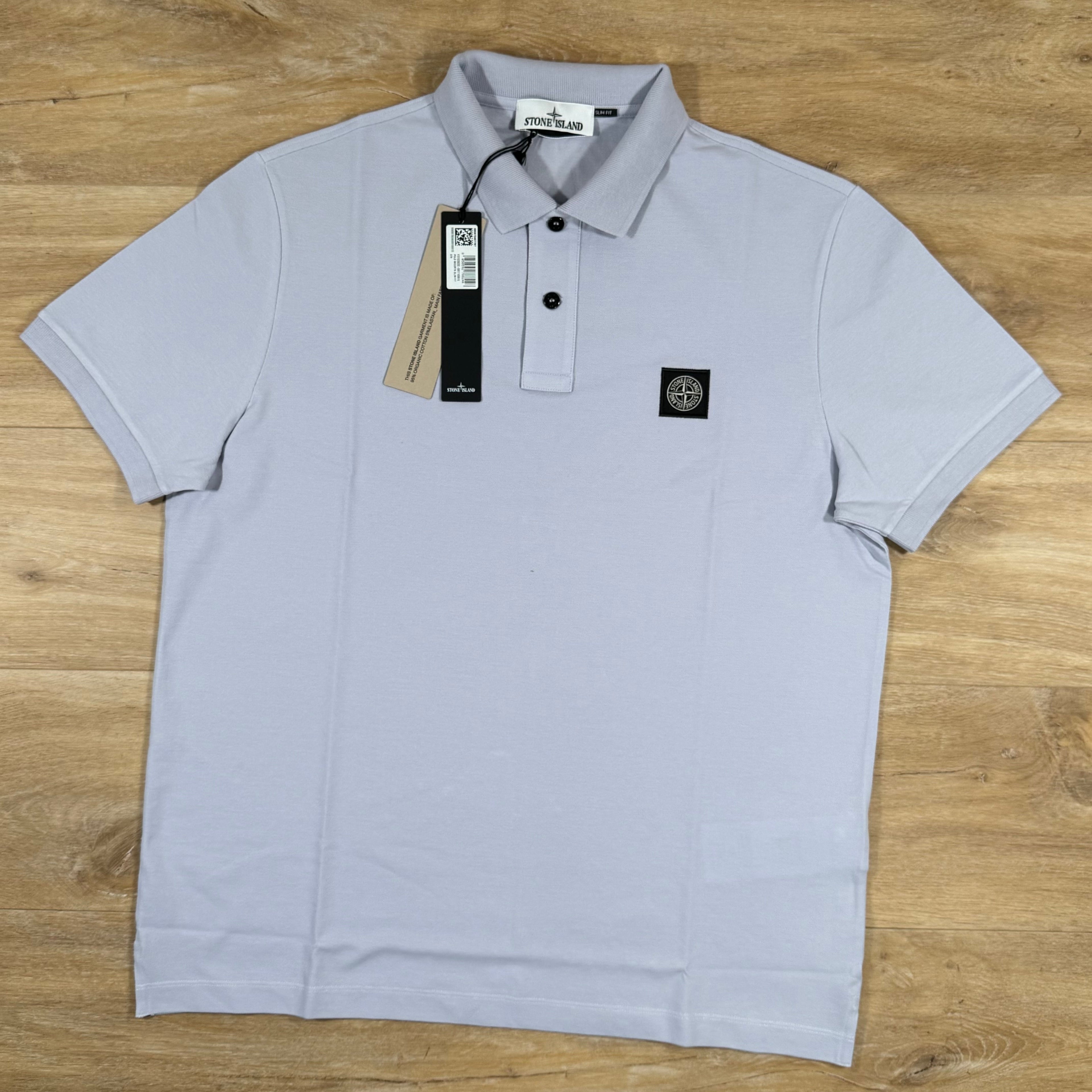 Stone Island Organic Cotton Pique Polo Shirt in Lilac -Usfansport
