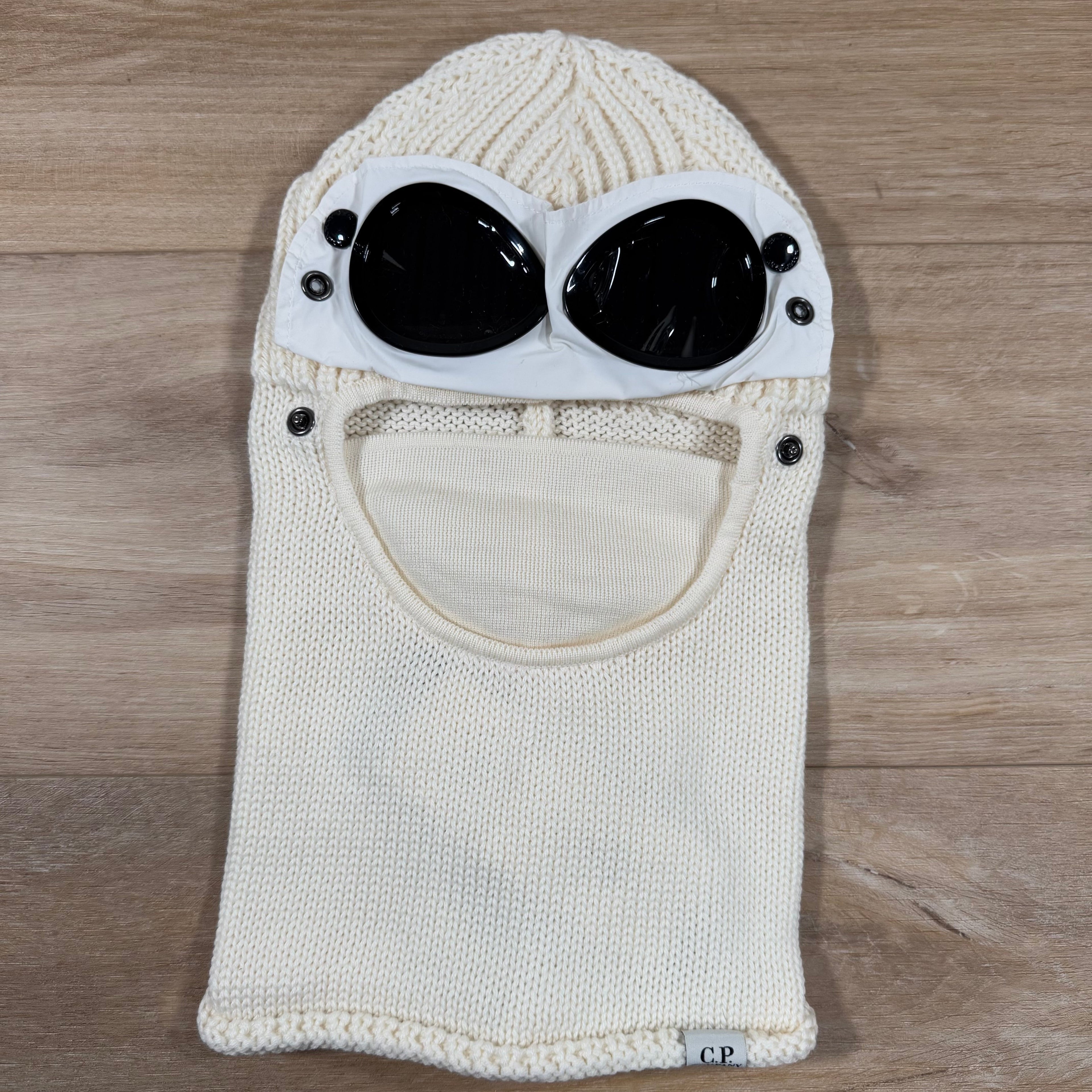 CP Company Merino Wool Goggle Balaclava in White -Usfansport