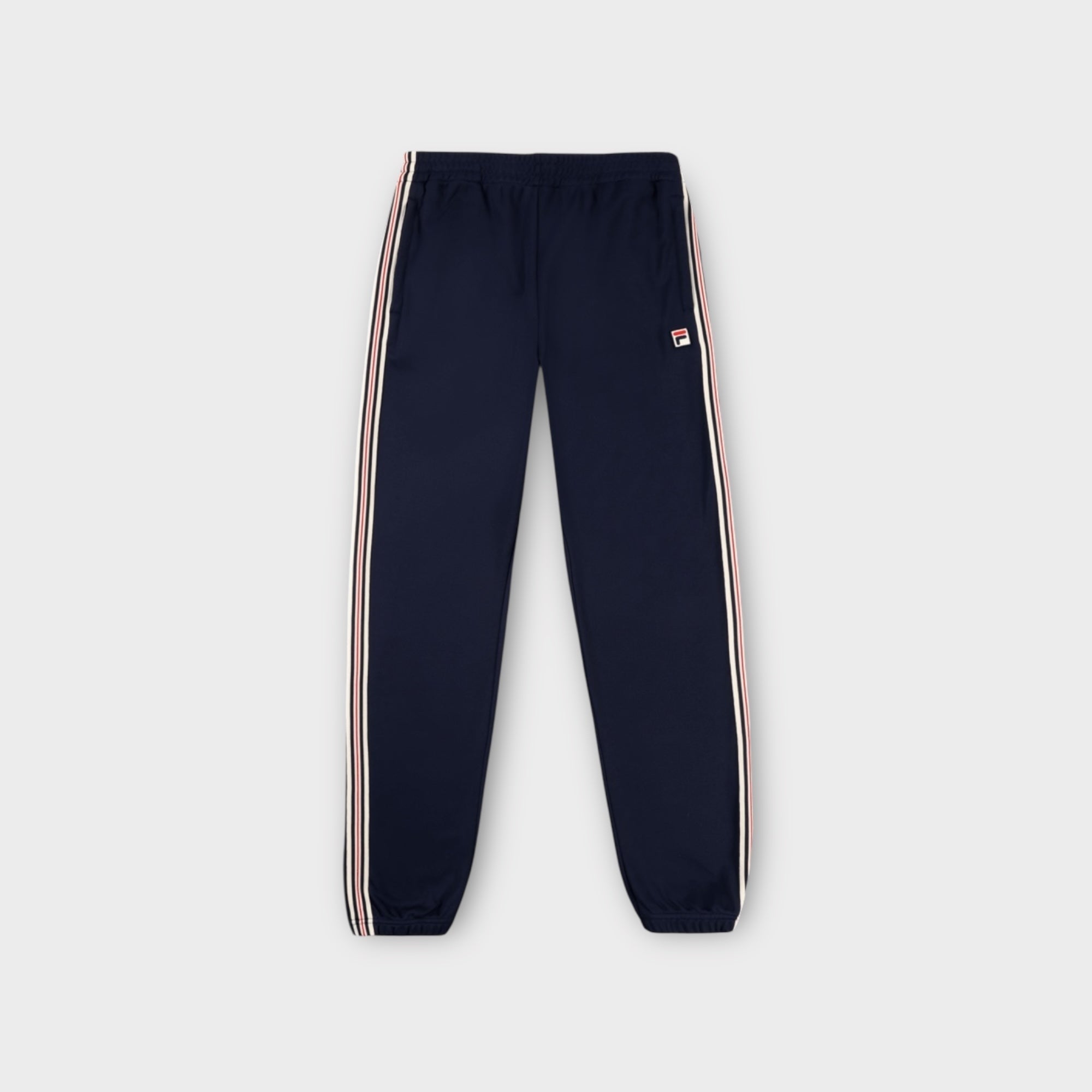 FILA BIELLA Regular Taped Pique Track Pants I Black Iris