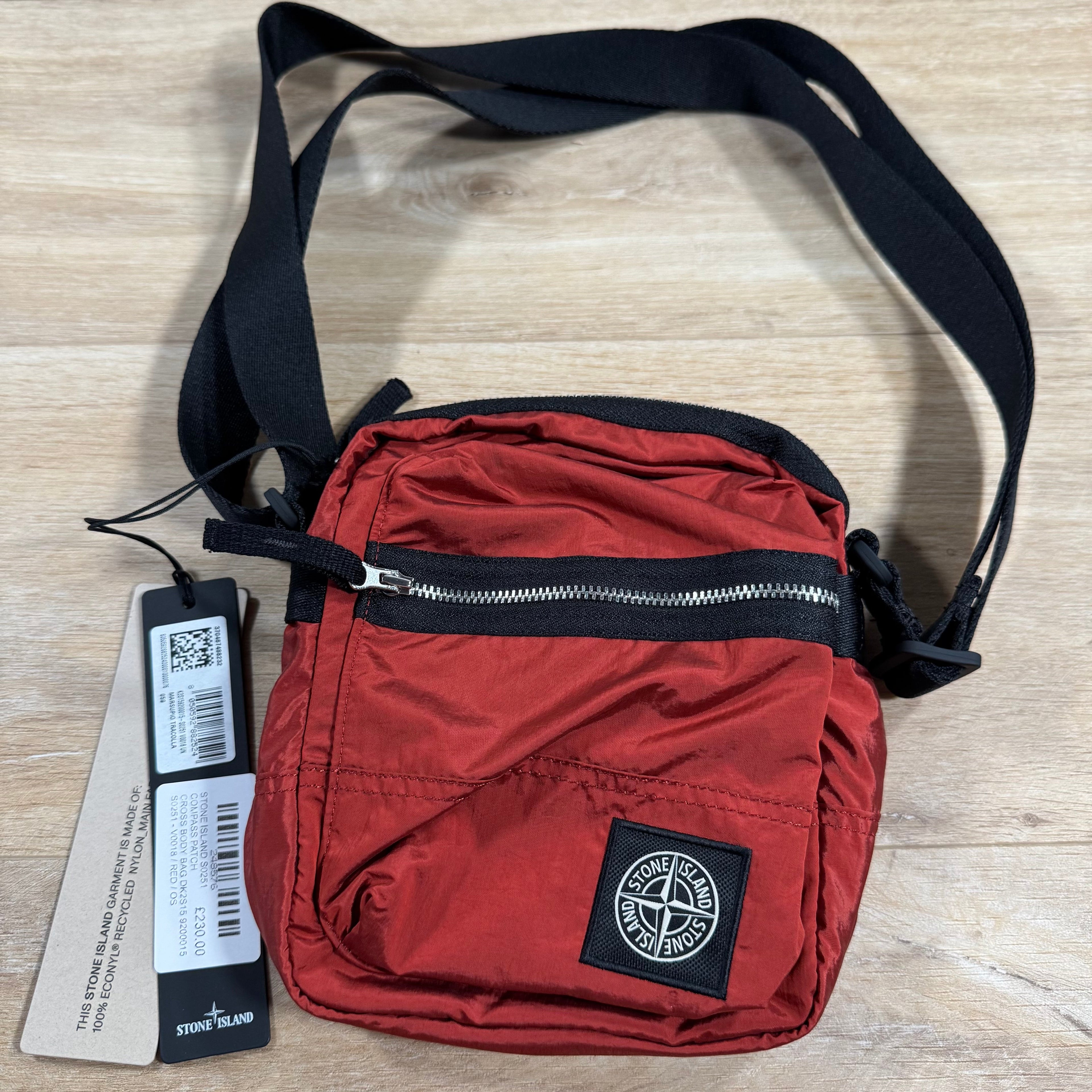Stone Island Coated Nylon Metal Body Bag in Scarlet -Usfansport