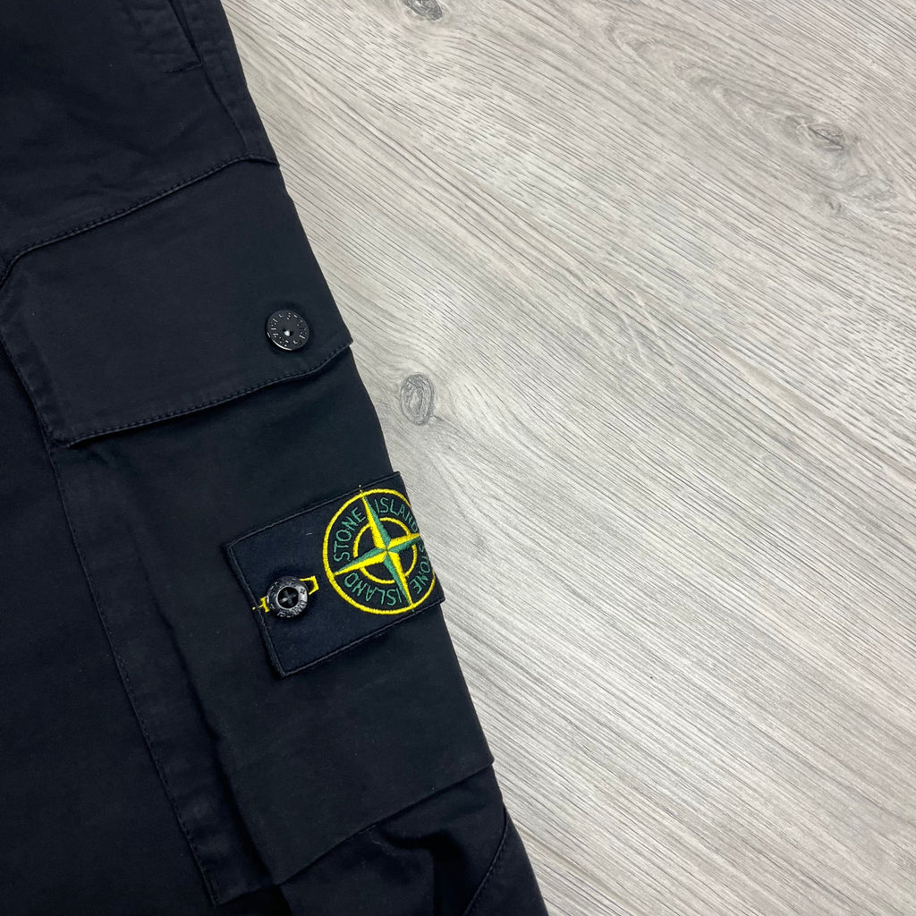 Stone Island Cargo Trousers - Black -Usfansport