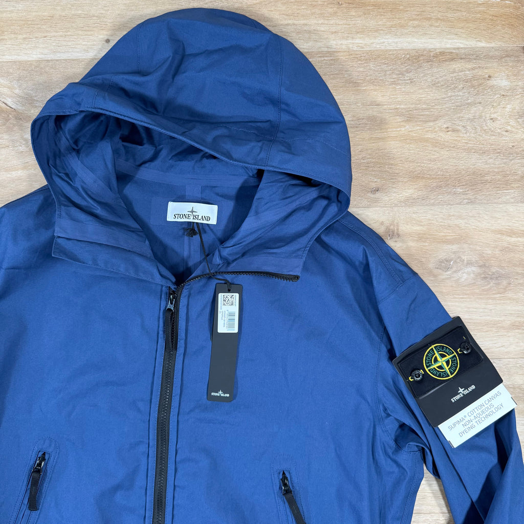 Stone Island Supima Canvas Jacket in Marine Blue -Usfansport