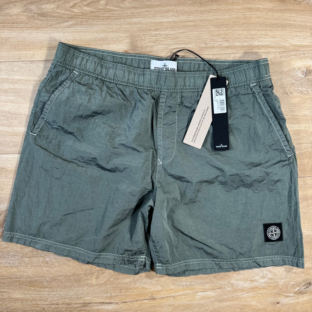 Stone Island Nylon Metal Swim Shorts in Sage Green -Usfansport